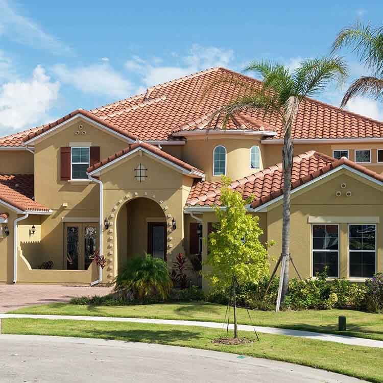 Beautiful house with immaculate tiled roof